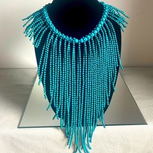 Fringe bead necklace